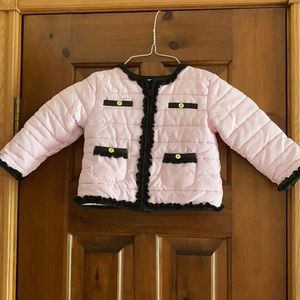 Girls Pink and Black Jacket 24 Months